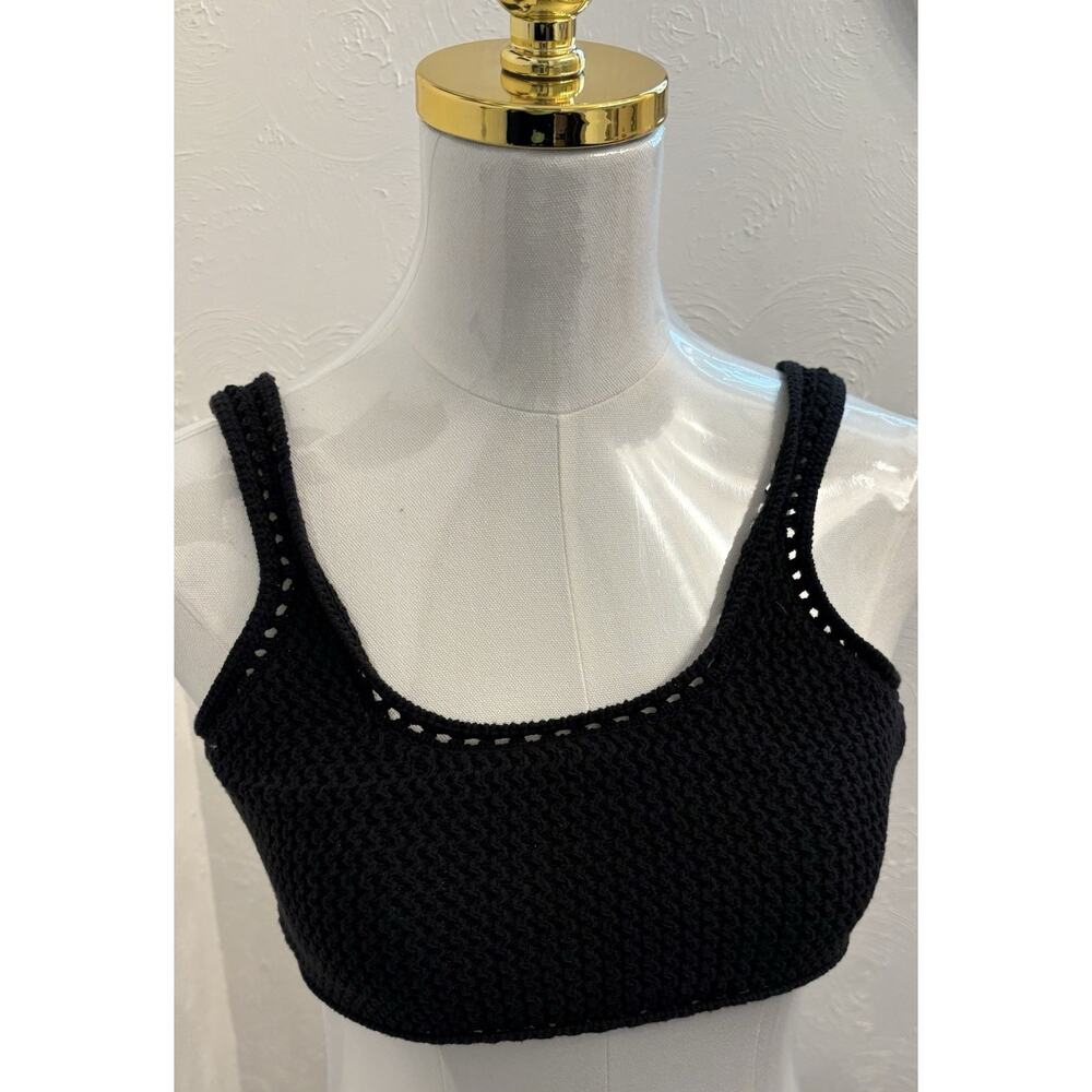 Stockholm Atelier & Other Stories Black Crochet Bra Top Size Small Boho Goth